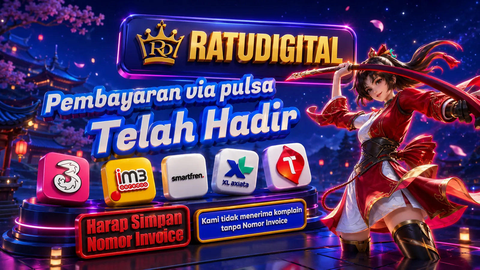 Top Up Royal Dream & Higgs Domino Pakai Pulsa