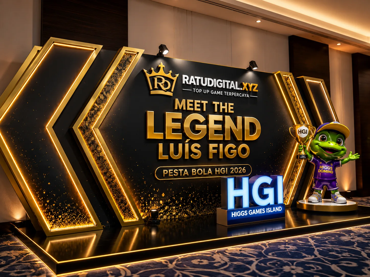 Meet Luis Figo di Fairmont Hotel Jakarta 2026 Bersama RatuDigital x Higgs Games Island