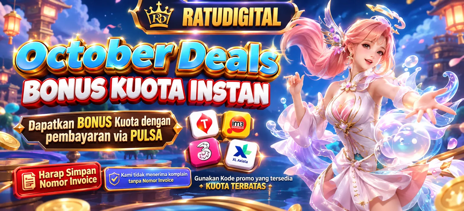 Promo Top Up Pakai Pulsa Cashback Kuota Oktober 2026
