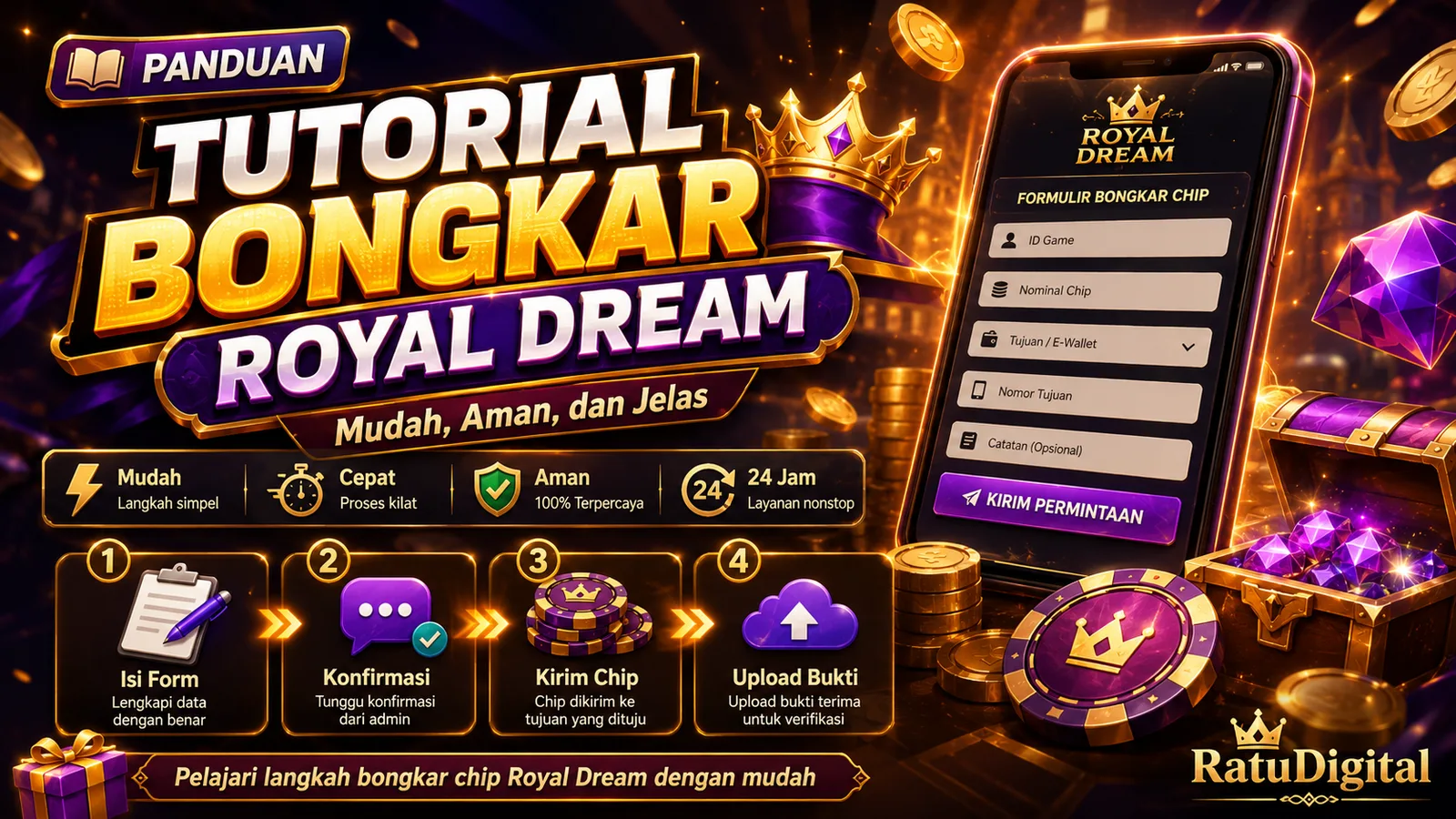 Tutorial Bongkar Royal Dream Aman dan Mudah