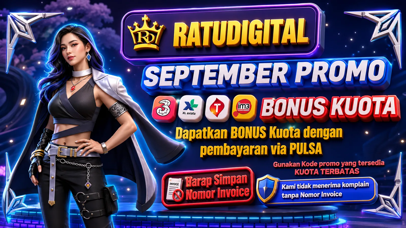 Promo Top Up Pakai Pulsa Cashback Kuota RatuDigital
